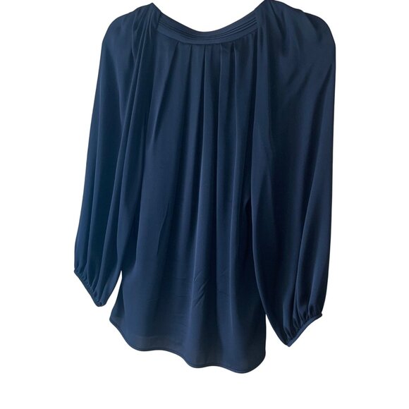 Diane Von Furstenburg Womens Top Size 4 Black V Neck Long Sleeve Casual - Picture 12 of 16